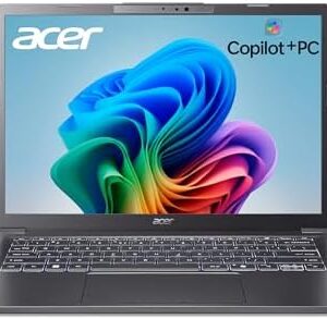Acer Aspire 14 AI Copilot+ PC | 14" WUXGA Display | Intel Core Ultra 7 Processor 256V | NPU: Up to 47 Tops - GPU: Up to 64 Tops | Intel ARC 140V | 16GB LPDDR5X | 1TB SSD | Wi-Fi 6E | A14-52M-72S0 : Electronics