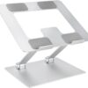 Amazon Basics Sturdy and Portable Ergonomic Laptop Stand for Desk, Adjustable Riser, Fits all Laptops - Image 3