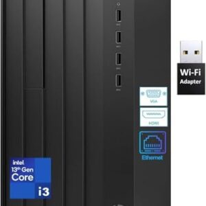 HP Desktop Computer Tower for Home Student & Business, 13th Gen Intel Quad-Core Processor, 16GB DDR4 RAM, 256GB PCIe SSD, WiFi Adapter, VGA, RJ-45, HDMI, Keyboard and Mouse, Windows 11 Home : Electronics